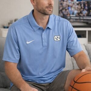 Nike Dri-FIT‎ UNC Tar Heels Polo Golf Shirt XL - Carolina Blue University Of Nc
